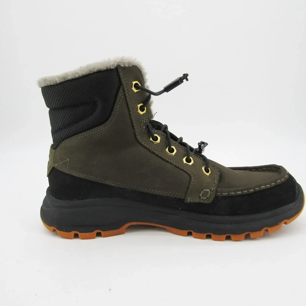 Helly Hansen Mens Garibaldi V3 Winter Boots Size 9.5 Leather Faux Fur Moc Toe